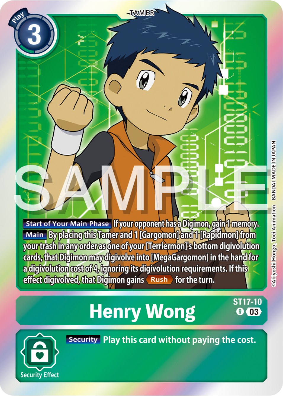 Henry Wong [ST17-10] [Starter Deck: Double Typhoon Advanced Deck Set] | Cracking-Singles