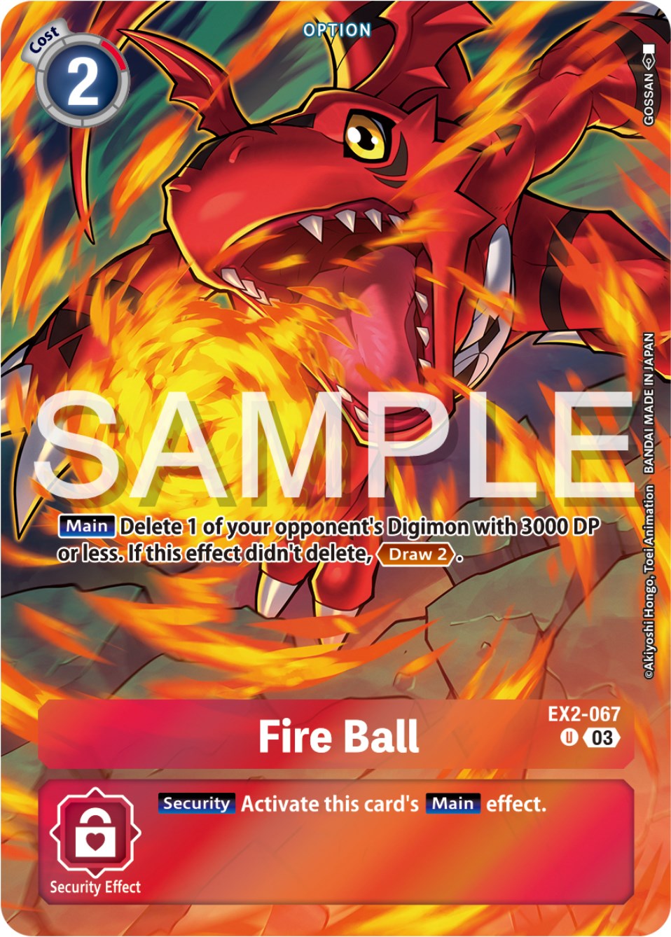 Fire Ball [EX2-067] (Reprint) [Starter Deck: Double Typhoon Advanced Deck Set] | Cracking-Singles