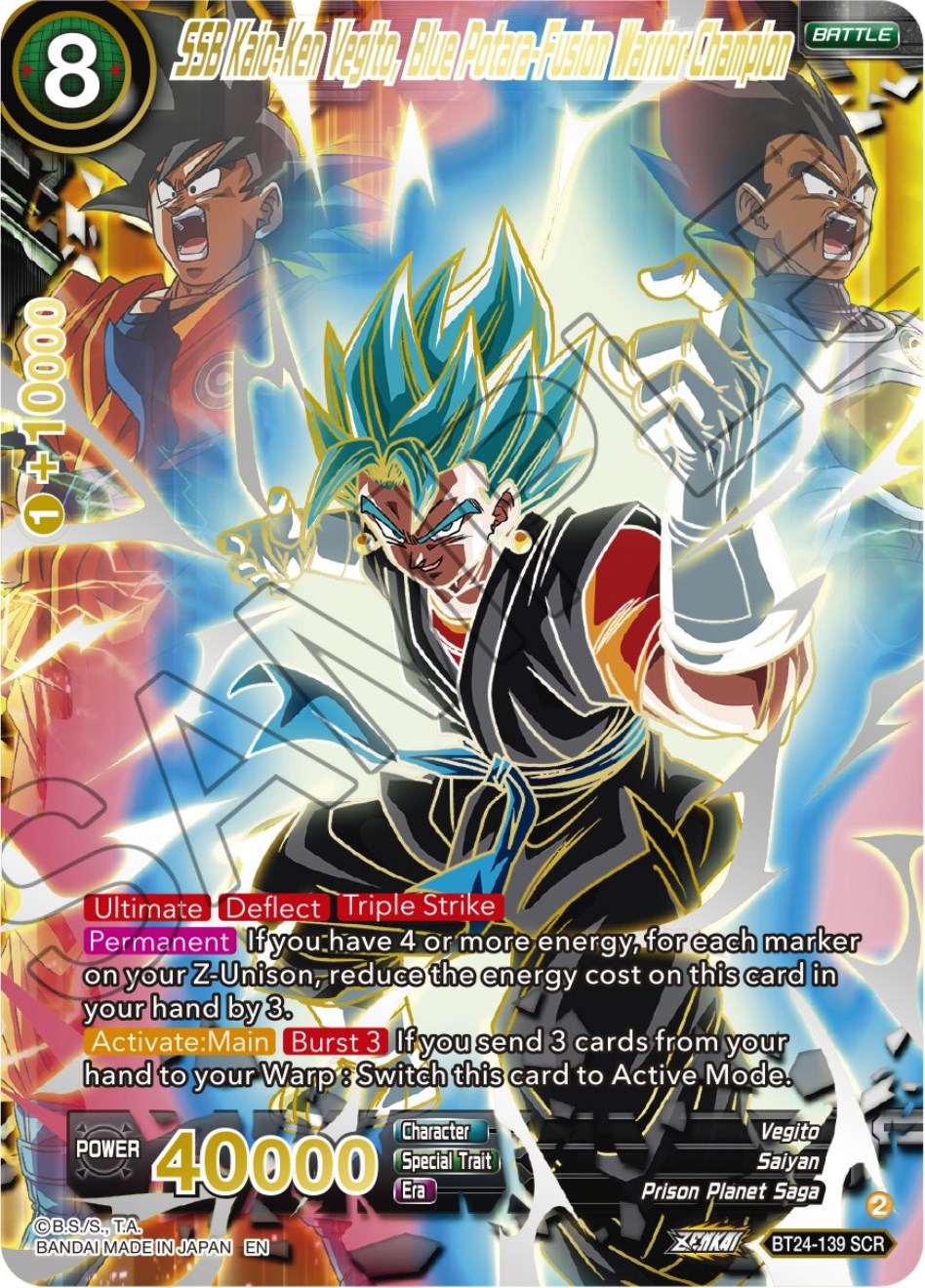 SSB Kaio-Ken Vegito, Blue Potara-Fusion Warrior Champion (Collector Booster) (BT24-139) [Beyond Generations] | Cracking-Singles