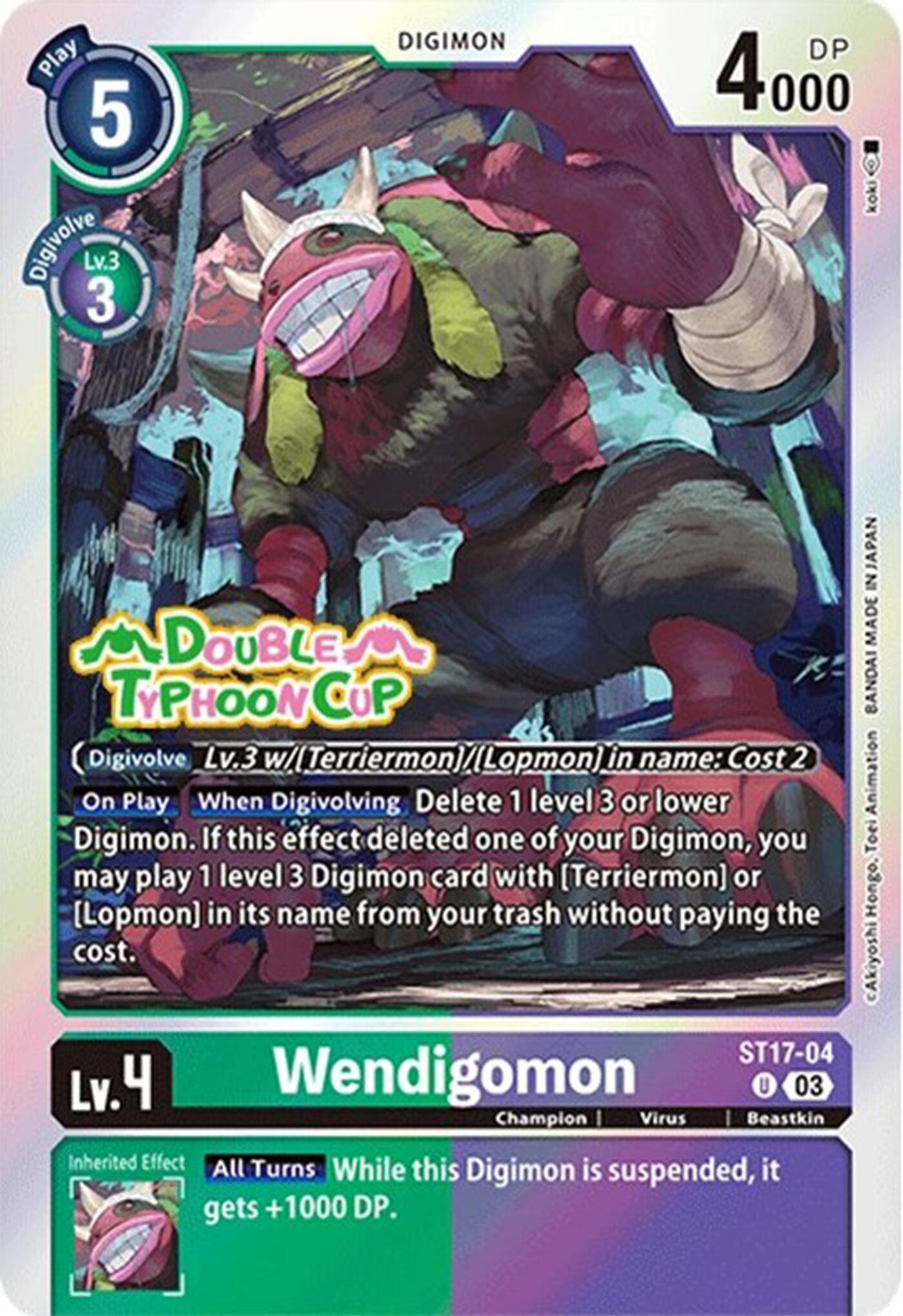 Wendigomon [ST17-04] [Starter Deck: Double Typhoon Advanced Deck Set Pre-Release Cards] | Cracking-Singles