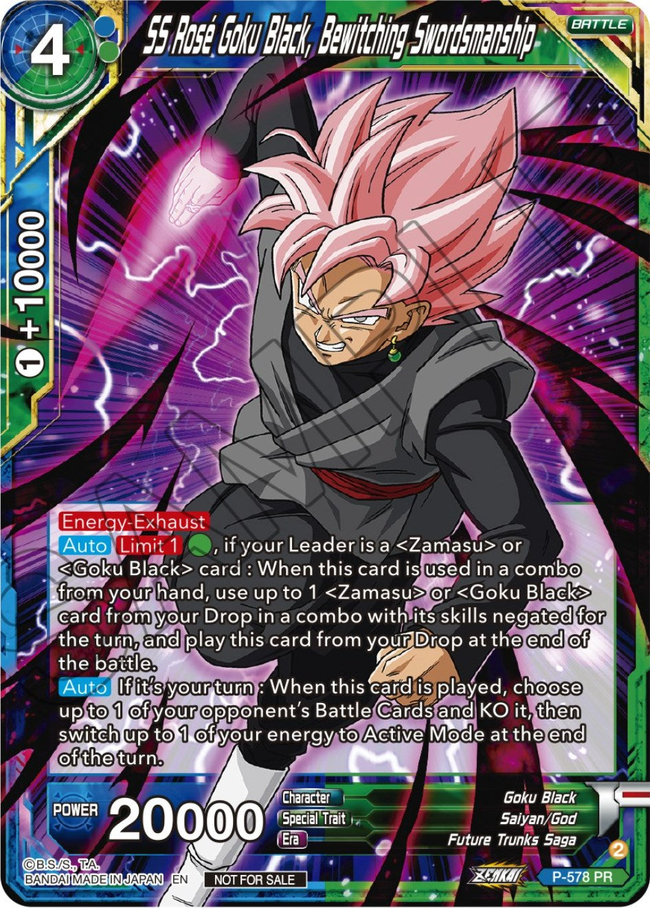 SS Rose Goku Black, Bewitching Swordsmanship (Zenkai Series Tournament Pack Vol.7) (P-578) [Tournament Promotion Cards] | Cracking-Singles