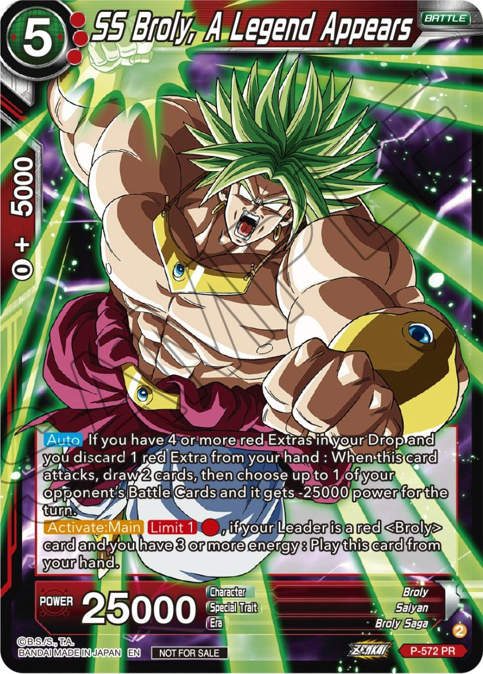 SS Broly, A Legend Appears (Zenkai Series Tournament Pack Vol.7) (P-572) [Tournament Promotion Cards] | Cracking-Singles