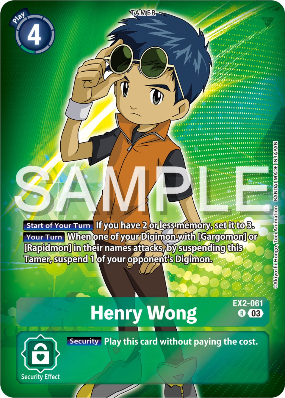 Henry Wong [EX2-061] (Reprint) [Starter Deck: Double Typhoon Advanced Deck Set] | Cracking-Singles