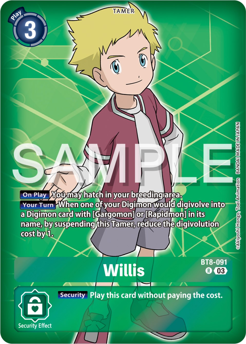 Willis [BT8-091] (Reprint) [Starter Deck: Double Typhoon Advanced Deck Set] | Cracking-Singles