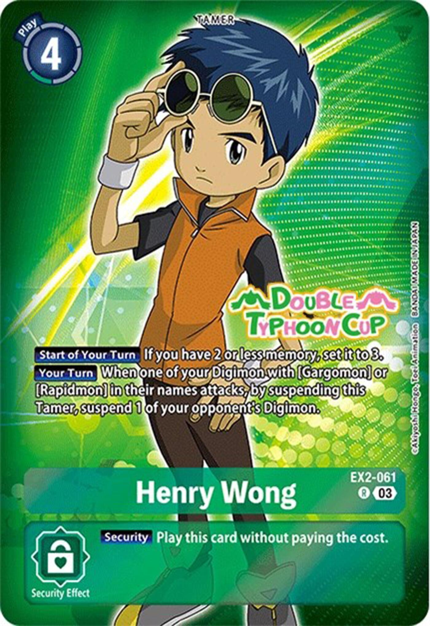 Henry Wong [EX2-061] (Reprint) [Starter Deck: Double Typhoon Advanced Deck Set Pre-Release Cards] | Cracking-Singles