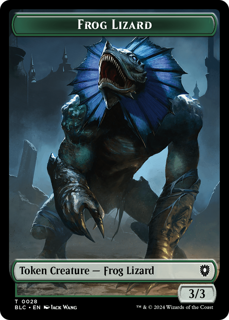 Storm Crow // Frog Lizard Double-Sided Token [Bloomburrow Commander Tokens] | Cracking-Singles