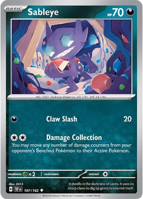 Sableye (107/162) [Scarlet & Violet: Temporal Forces] | Cracking-Singles