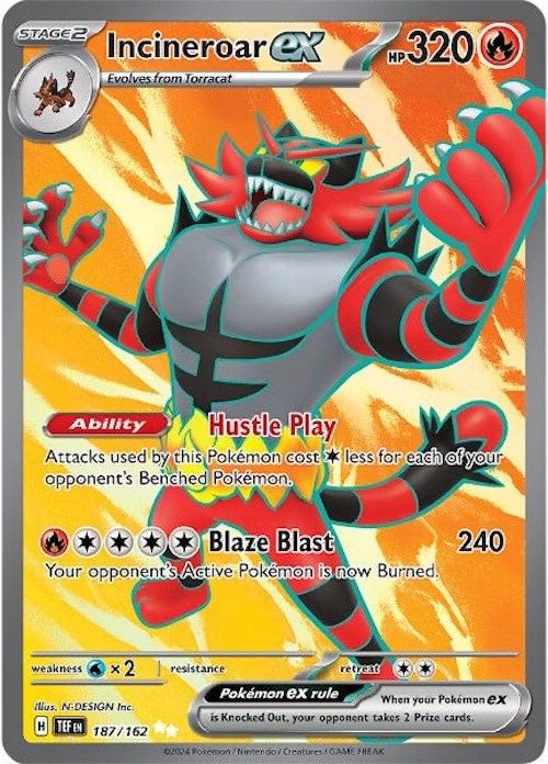 Incineroar ex (187/162) [Scarlet & Violet: Temporal Forces] | Cracking-Singles