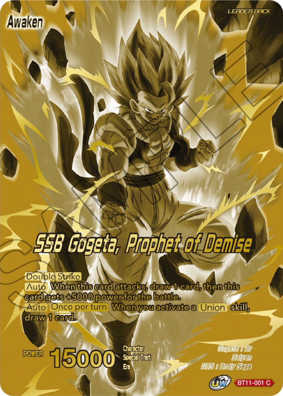 Gogeta // SSB Gogeta, Prophet of Demise (Championship Golden Card 2024 Vol.1) (BT11-001) [Tournament Promotion Cards] | Cracking-Singles