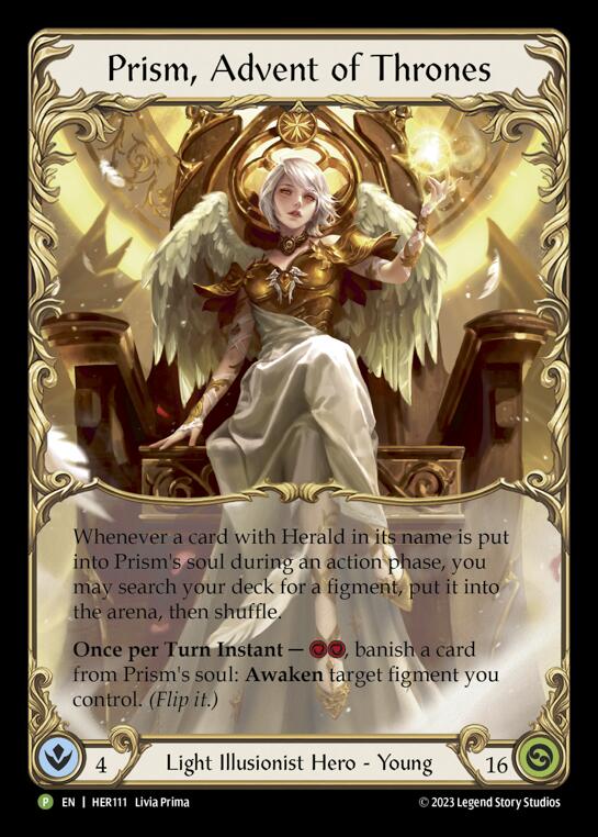 Prism, Advent of Thrones [HER111] (Promo)  Rainbow Foil | Cracking-Singles