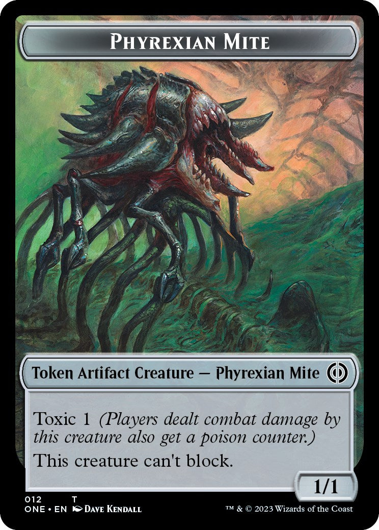 Phyrexian Mite (012) // Phyrexian Beast Double-Sided Token [Phyrexia: All Will Be One Tokens] | Cracking-Singles