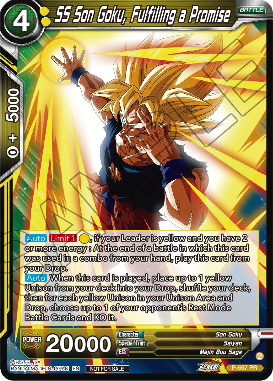 SS Son Goku, Fulfilling a Promise (Deluxe Pack 2024 Vol.1) (P-597) [Promotion Cards] | Cracking-Singles