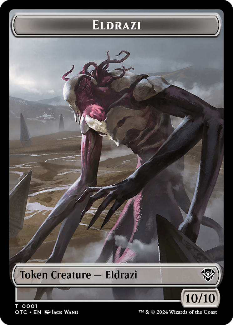 Eldrazi // Clue Double-Sided Token [Outlaws of Thunder Junction Commander Tokens] | Cracking-Singles