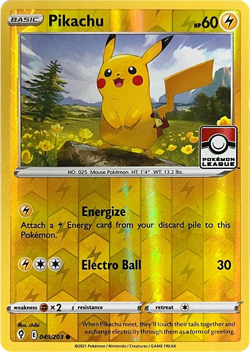 Pikachu (049/203) (2023 2024 League Promo) [League & Championship Cards] | Cracking-Singles