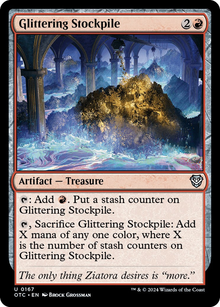 Glittering Stockpile [Outlaws of Thunder Junction Commander] | Cracking-Singles