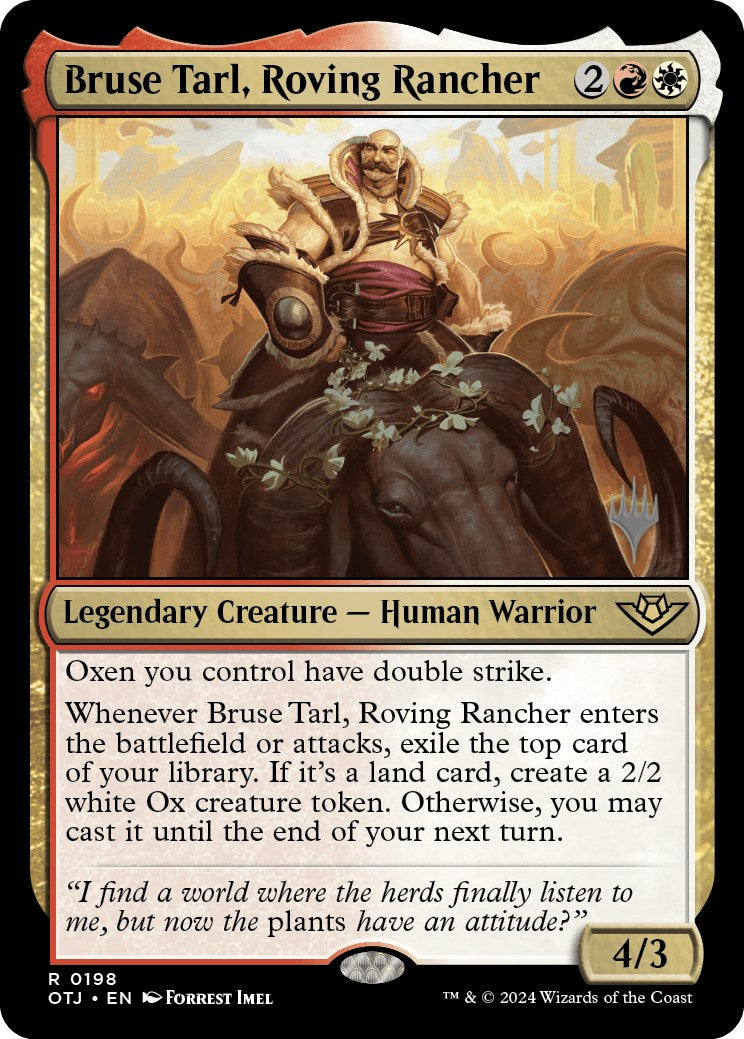 Bruse Tarl, Roving Rancher (Promo Pack) [Outlaws of Thunder Junction Promos] | Cracking-Singles