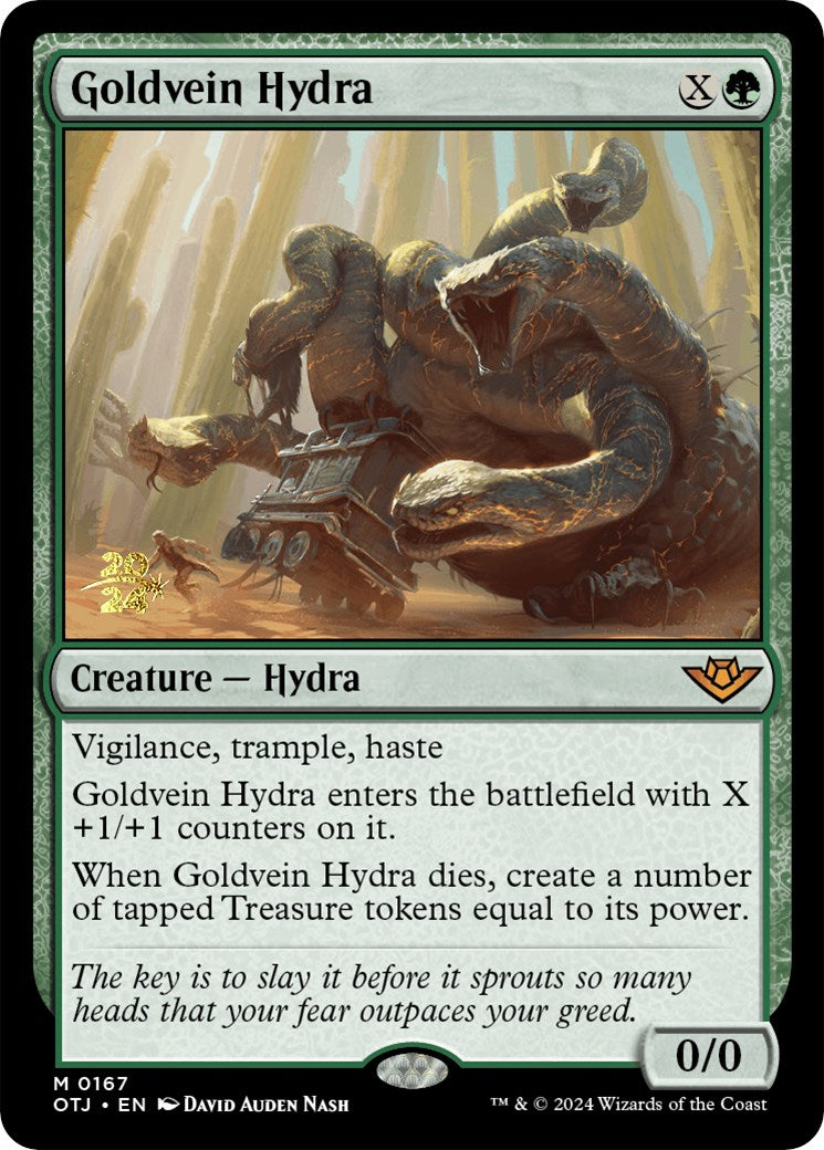 Goldvein Hydra [Outlaws of Thunder Junction Prerelease Promos] | Cracking-Singles