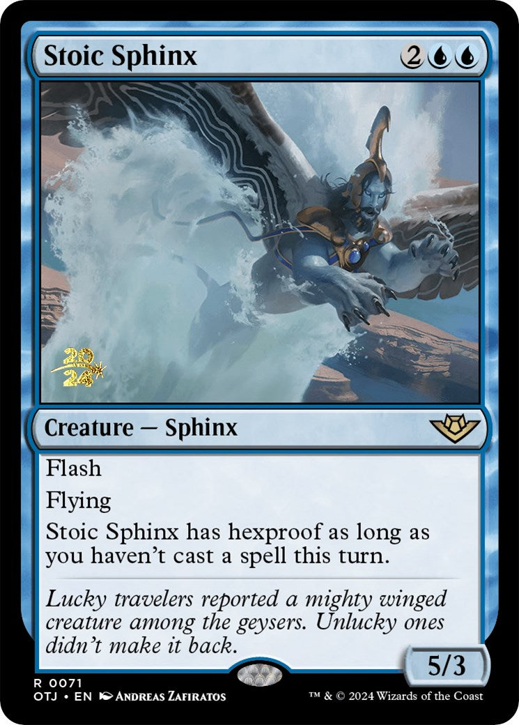 Stoic Sphinx [Outlaws of Thunder Junction Prerelease Promos] | Cracking-Singles