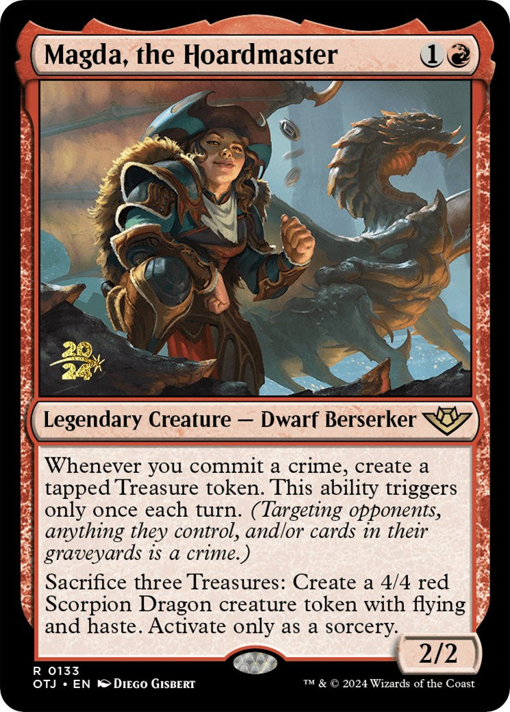 Magda, the Hoardmaster [Outlaws of Thunder Junction Prerelease Promos] | Cracking-Singles