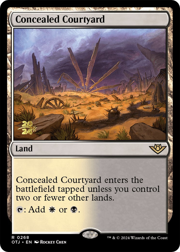 Concealed Courtyard (OTJ) [Outlaws of Thunder Junction Prerelease Promos] | Cracking-Singles