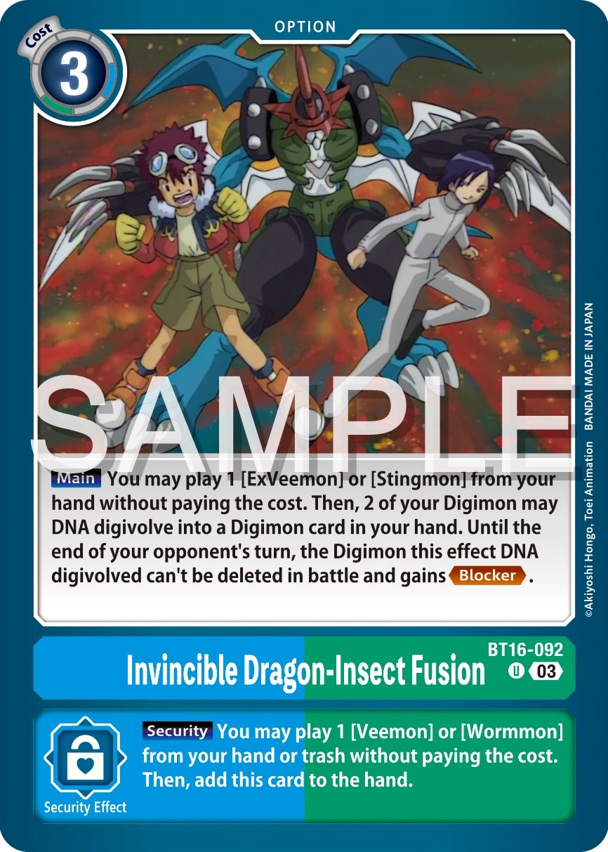 Invincible Dragon-Insect Fusion [BT16-092] [Beginning Observer] | Cracking-Singles