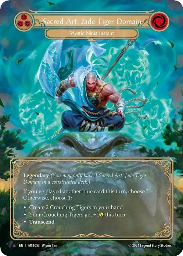 Sacred Art: Jade Tiger Domain (Marvel) [MST053] (Part the Mistveil)  Cold Foil | Cracking-Singles