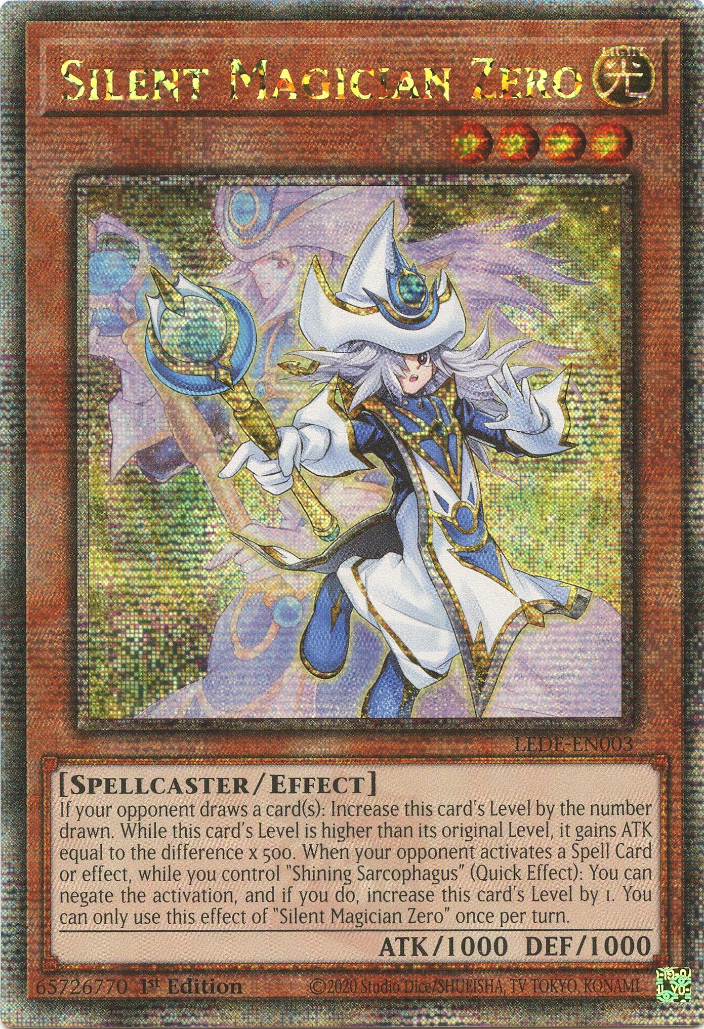 Silent Magician Zero [LEDE-EN003] Quarter Century Secret Rare | Cracking-Singles