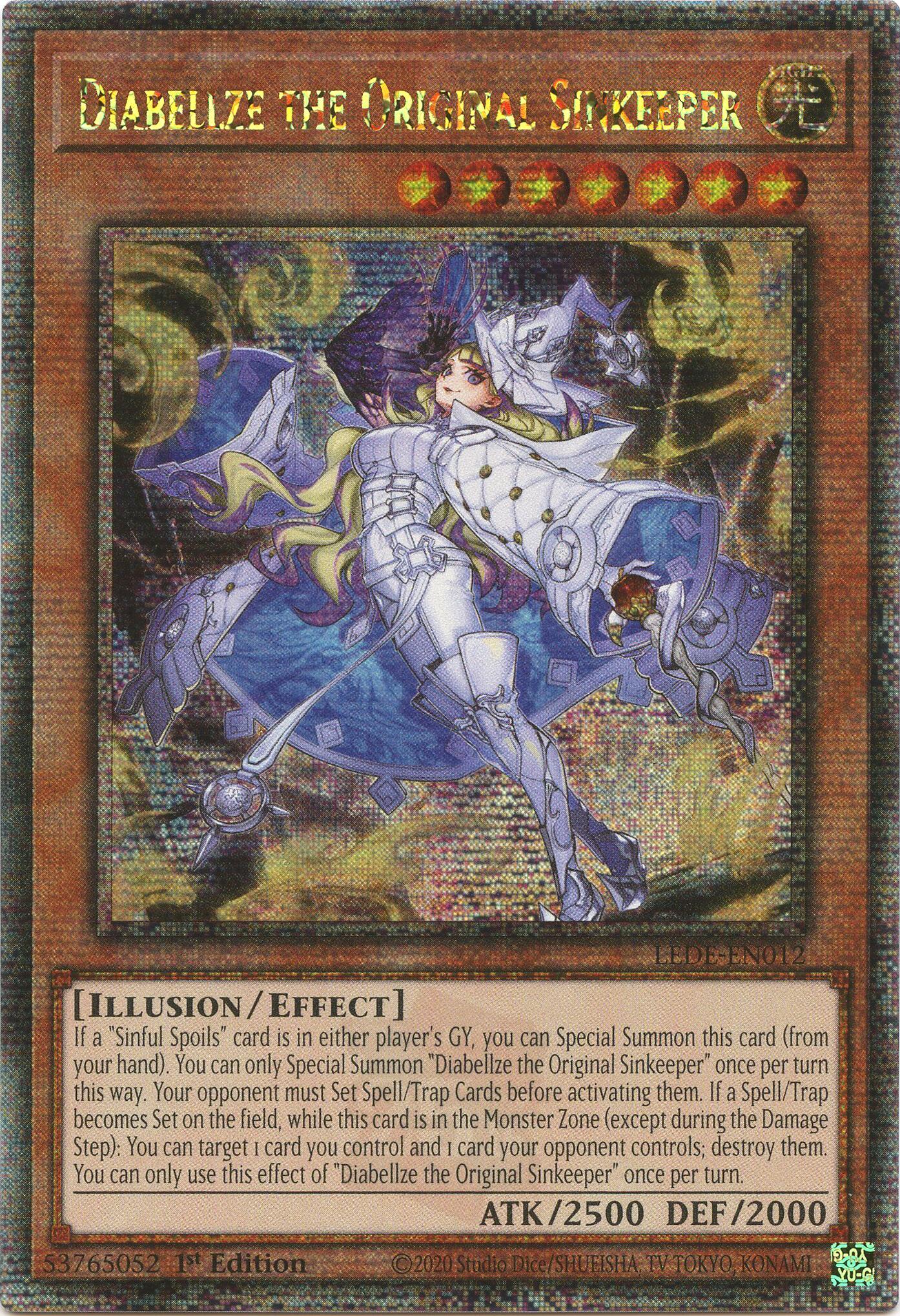 Diabellze the Original Sinkeeper [LEDE-EN012] Quarter Century Secret Rare | Cracking-Singles