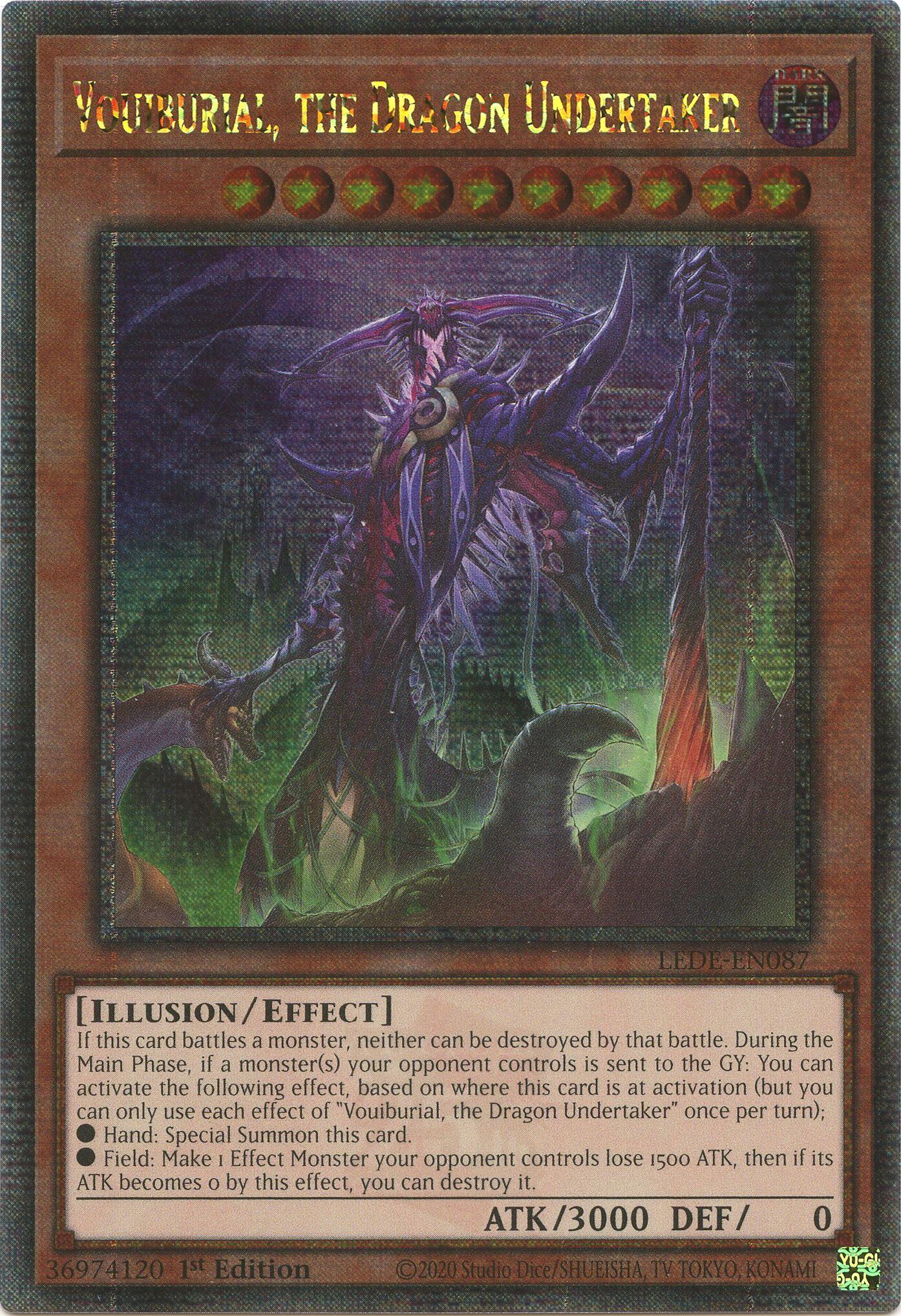 Vouiburial, the Dragon Undertaker (Quarter Century Secret Rare) [LEDE-EN087] Quarter Century Secret Rare | Cracking-Singles