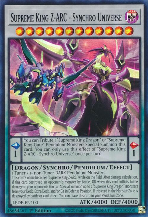 Supreme King Z-ARC - Synchro Universe [LEDE-EN100] Super Rare | Cracking-Singles