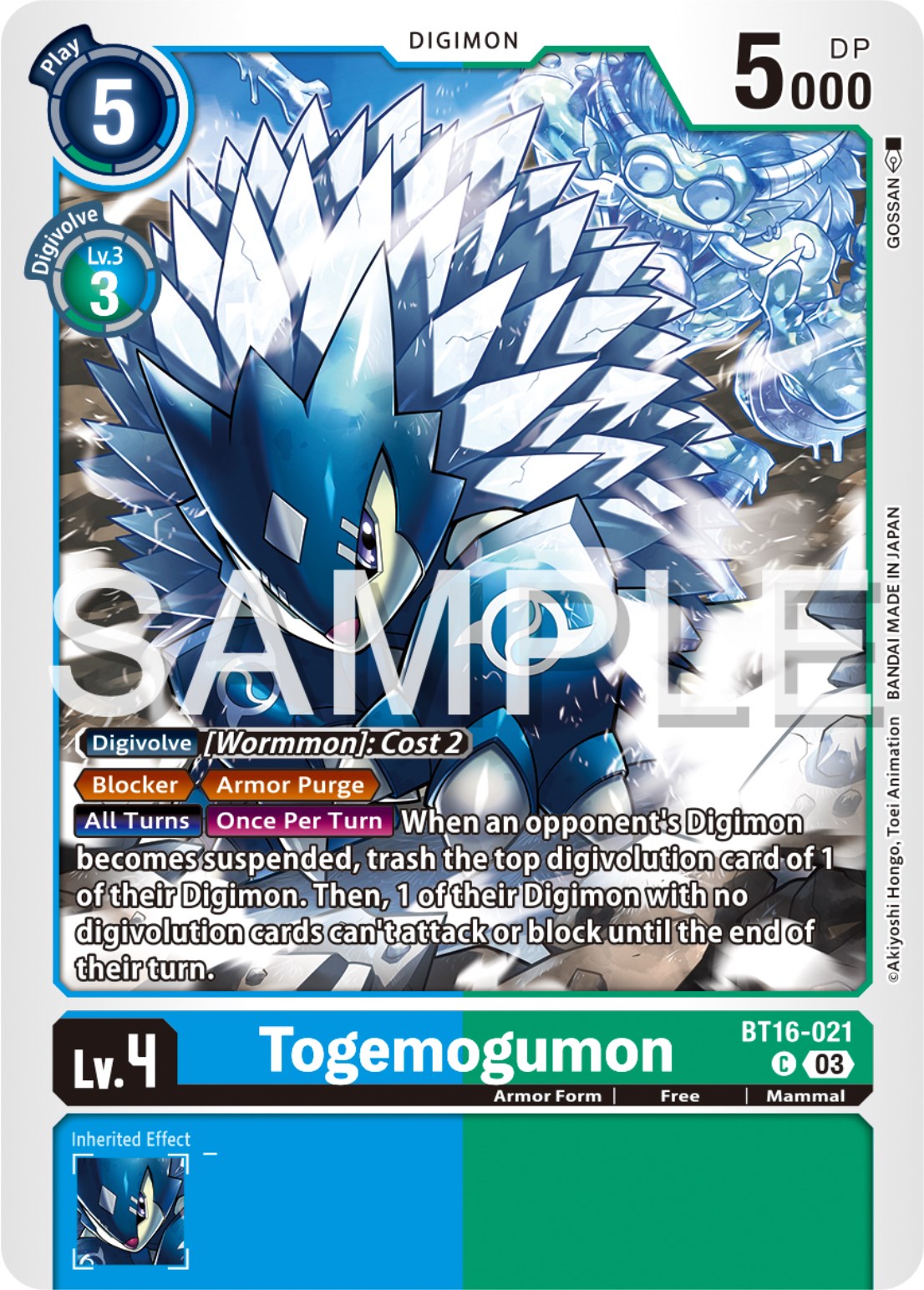 Togemogumon [BT16-021] [Beginning Observer] | Cracking-Singles