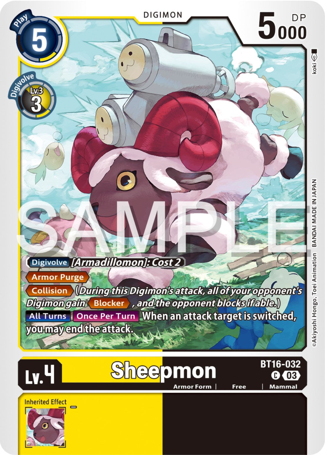 Sheepmon [BT16-032] [Beginning Observer] | Cracking-Singles