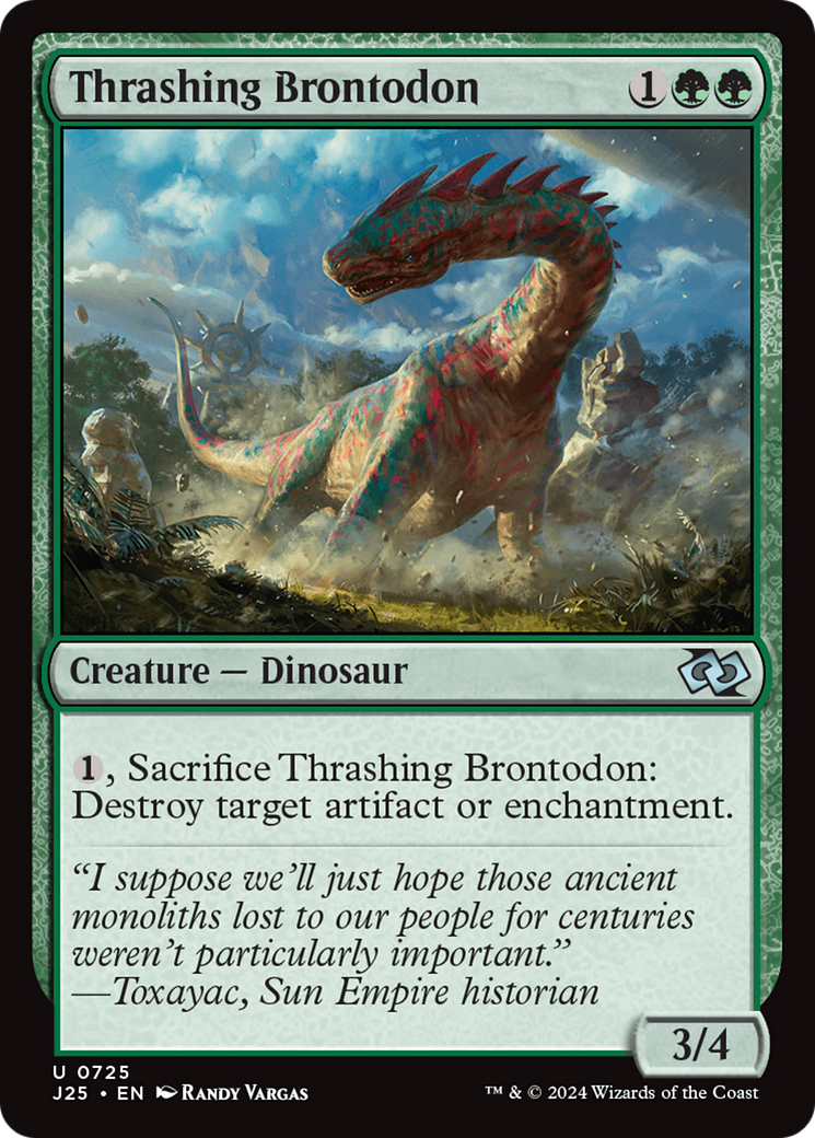 Thrashing Brontodon [Foundations Jumpstart] | Cracking-Singles