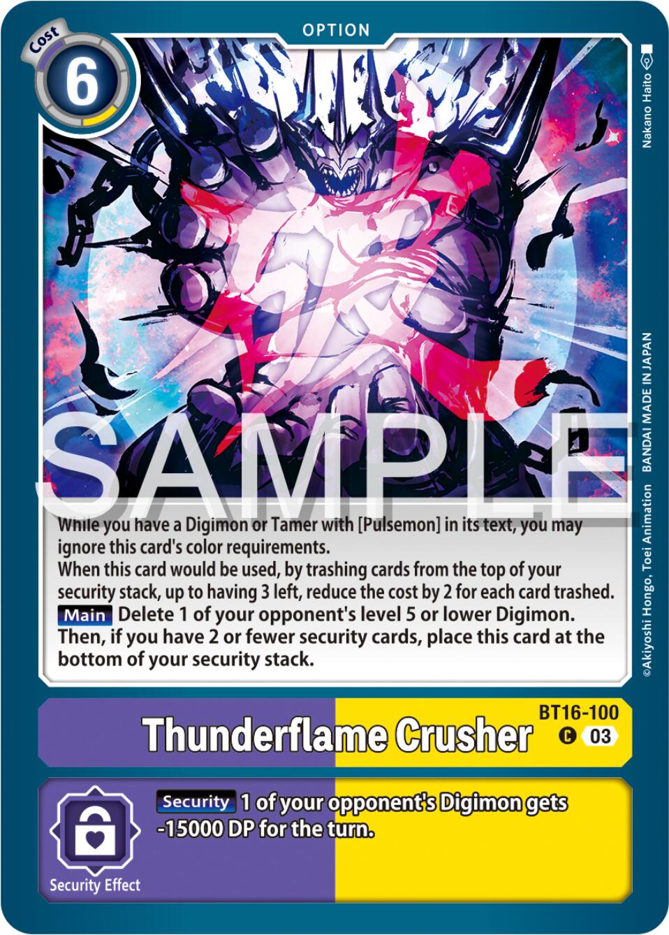 Thunderflame Crusher [BT16-100] [Beginning Observer] | Cracking-Singles