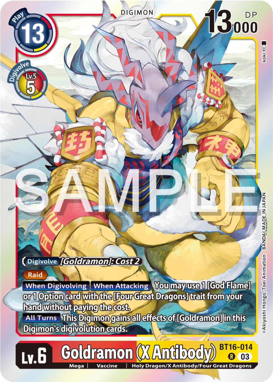 Goldramon (X Antibody) [BT16-014] [Beginning Observer] | Cracking-Singles