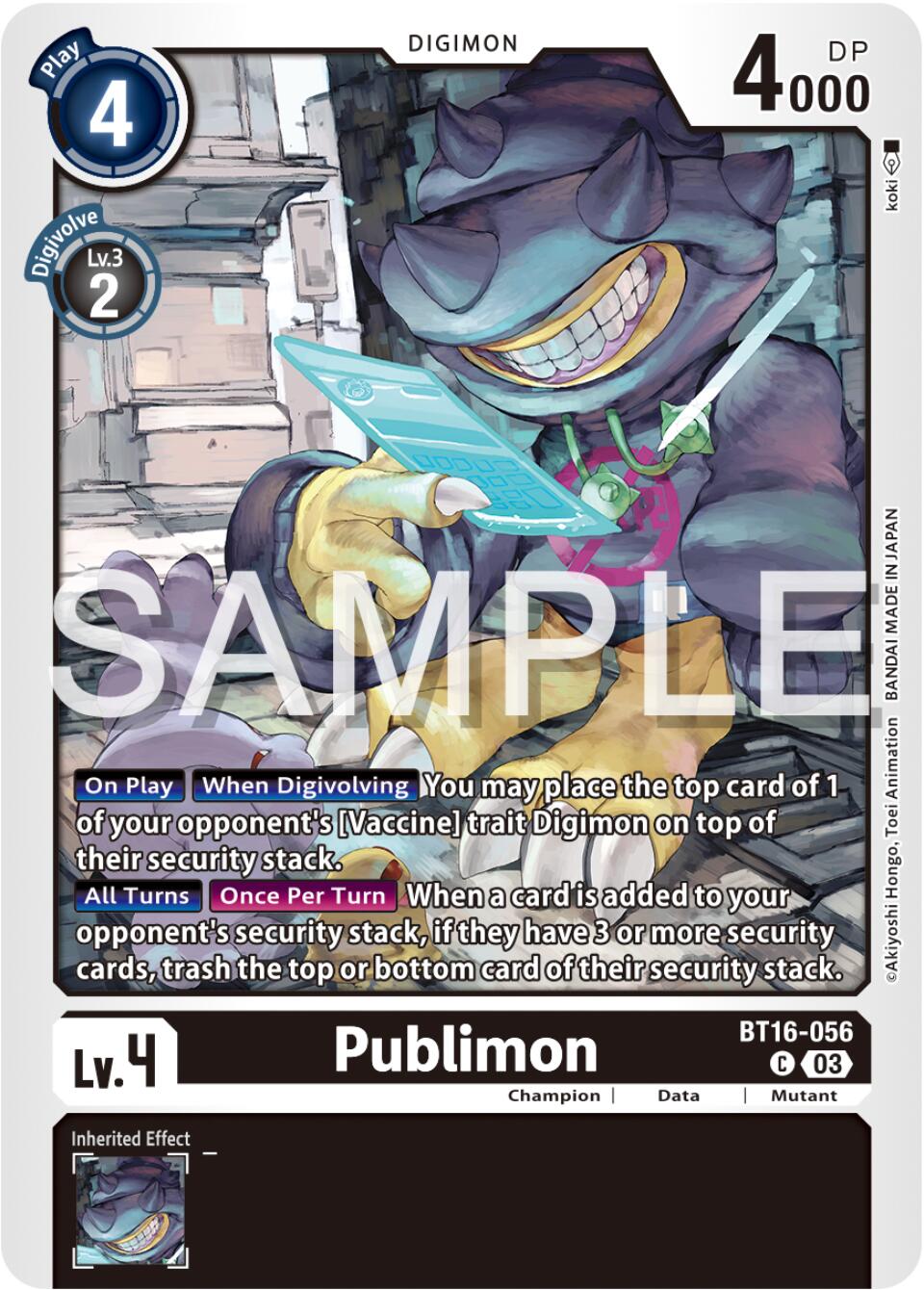 Publimon [BT16-056] [Beginning Observer] | Cracking-Singles