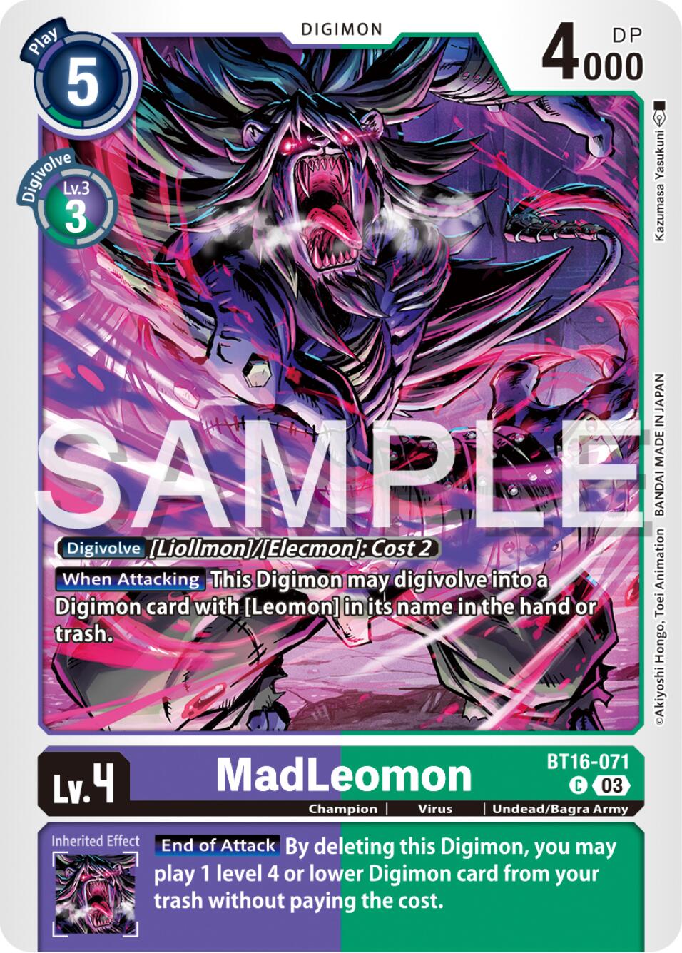 MadLeomon [BT16-071] [Beginning Observer] | Cracking-Singles