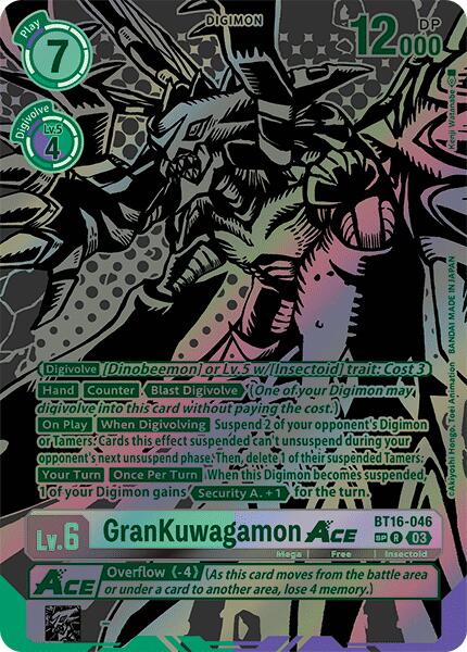 GranKuwagamon Ace [BT16-046] (Alternate Art) [Beginning Observer] | Cracking-Singles