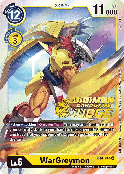 WarGreymon [BT4-048] (Judge Pack 1) [Great Legend Promos] | Cracking-Singles