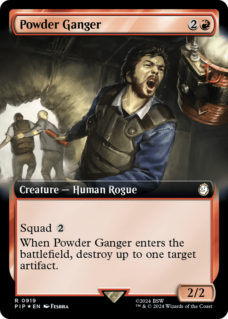 Powder Ganger (Extended Art) (Surge Foil) [Fallout] | Cracking-Singles