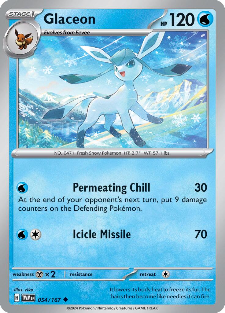 Glaceon (054/167) [Scarlet & Violet: Twilight Masquerade] | Cracking-Singles