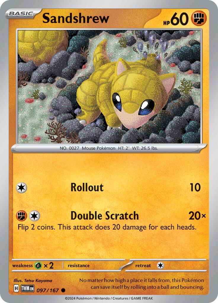 Sandshrew (097/167) [Scarlet & Violet: Twilight Masquerade] | Cracking-Singles