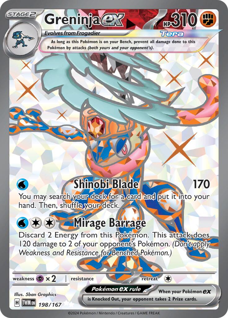 Greninja ex (198/167) [Scarlet & Violet: Twilight Masquerade] | Cracking-Singles