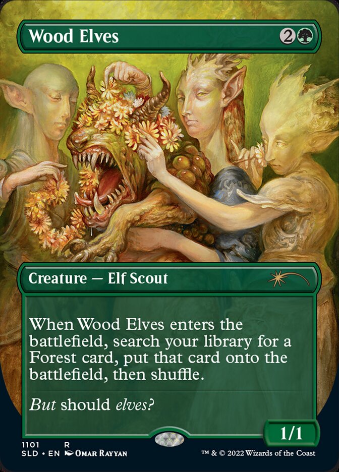 Wood Elves (Borderless) [Secret Lair Drop Series] | Cracking-Singles