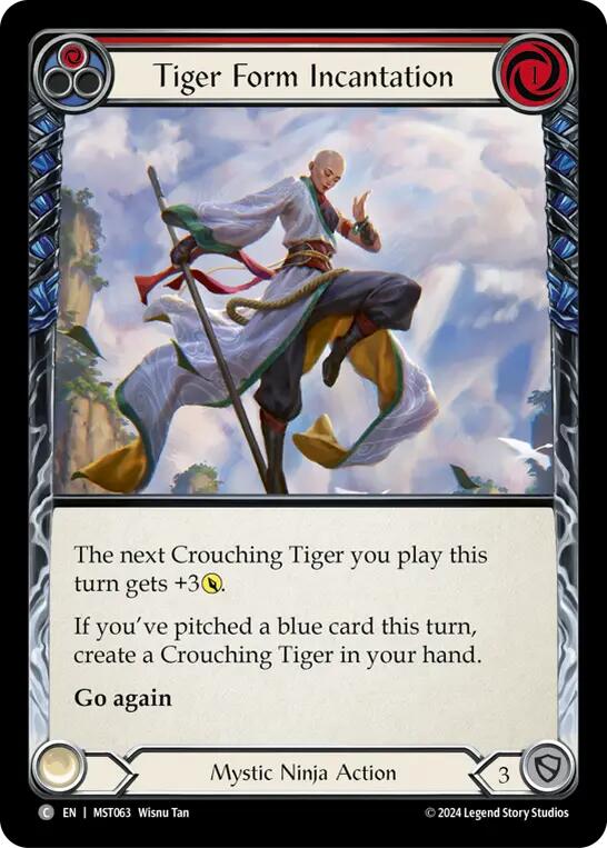 Tiger Form Incantation (Red) [MST063] (Part the Mistveil)  Rainbow Foil | Cracking-Singles