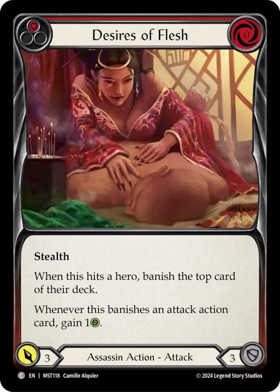 Desires of Flesh (Red) [MST118] (Part the Mistveil)  Rainbow Foil | Cracking-Singles