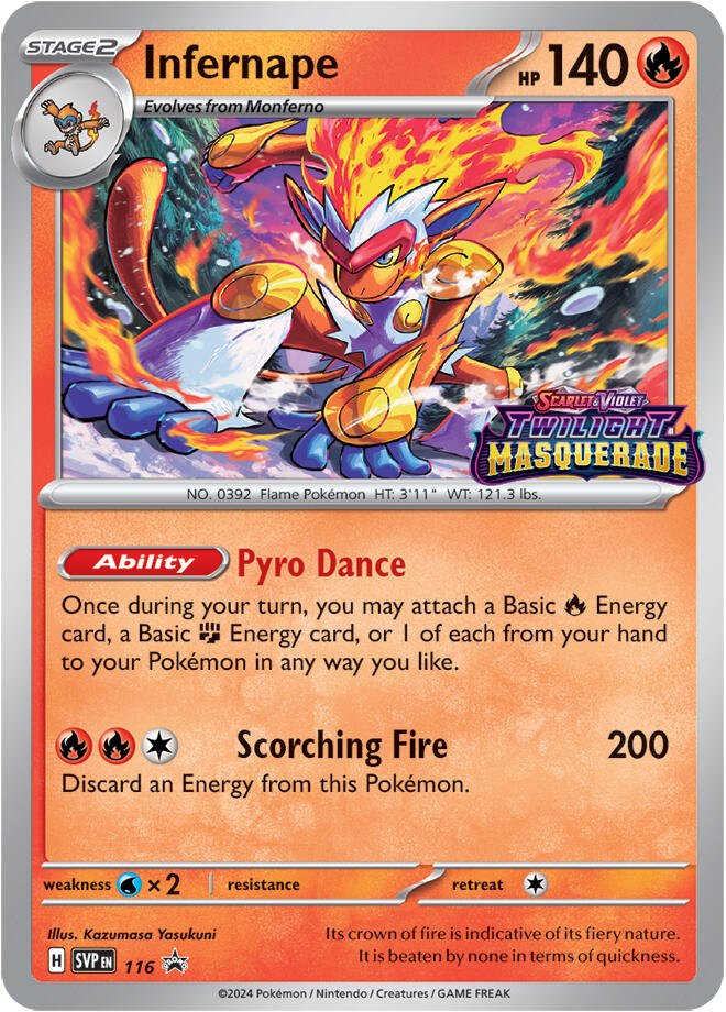 Infernape (116) [Scarlet & Violet: Black Star Promos] | Cracking-Singles