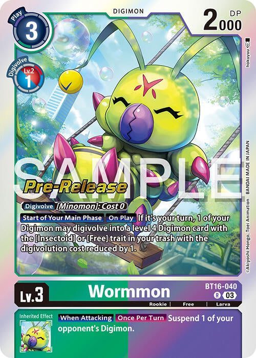 Wormmon [BT16-040] [Beginning Observer Pre-Release Promos] | Cracking-Singles