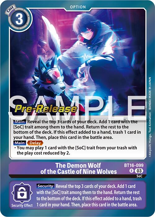 The Demon Wolf of the Castle of Nine Wolves [BT16-099] [Beginning Observer Pre-Release Promos] | Cracking-Singles