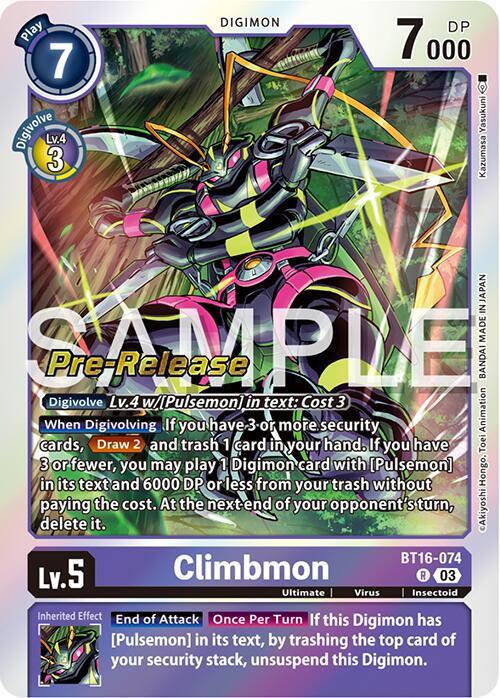 Climbmon [BT16-074] [Beginning Observer Pre-Release Promos] | Cracking-Singles